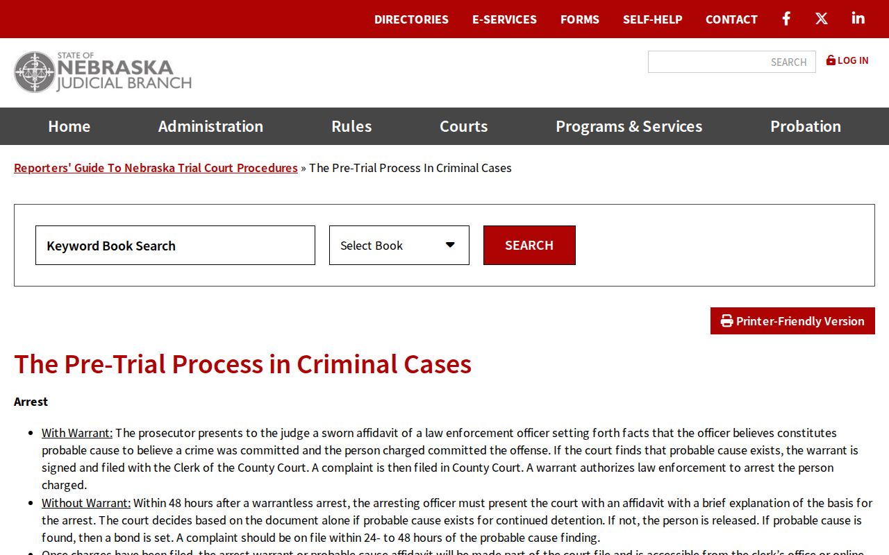 Clay County arrest lookup criminal pretrial process