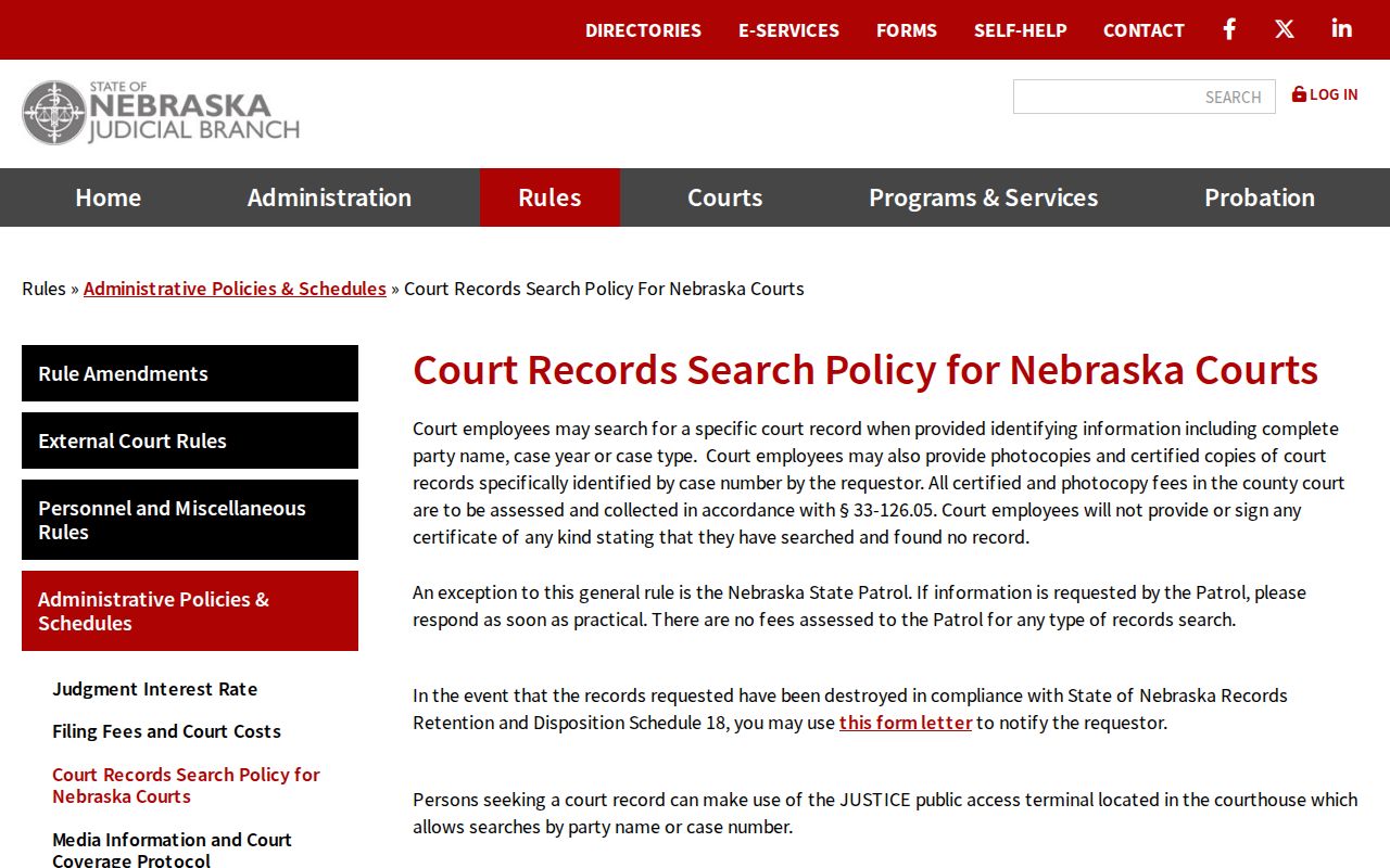 Clay County criminal court records access policy