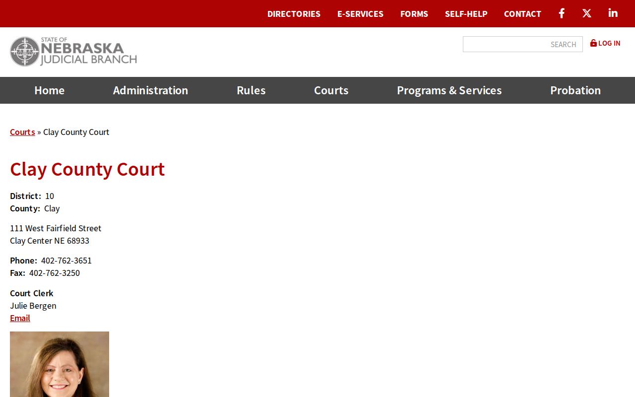 Clay County criminal court case Judicial Branch listing