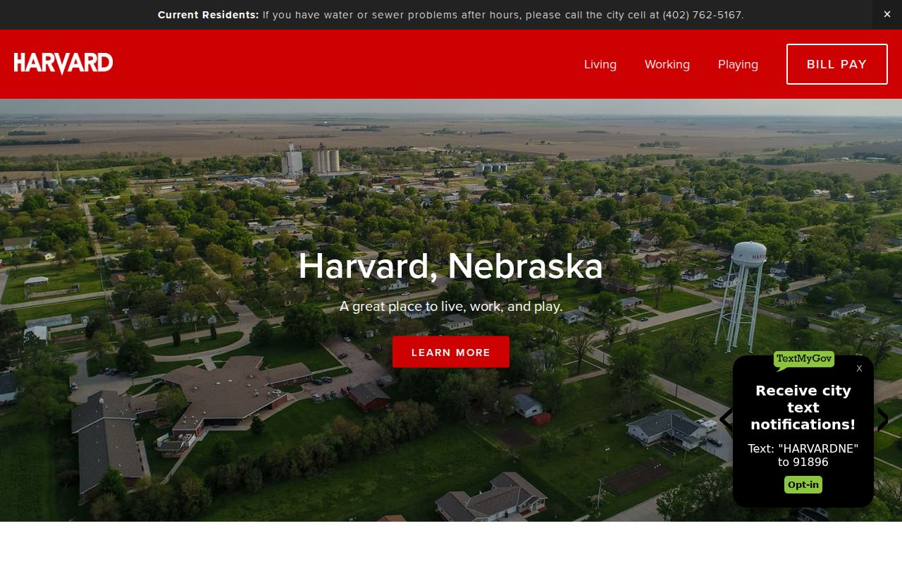 Harvard Nebraska criminal records city homepage